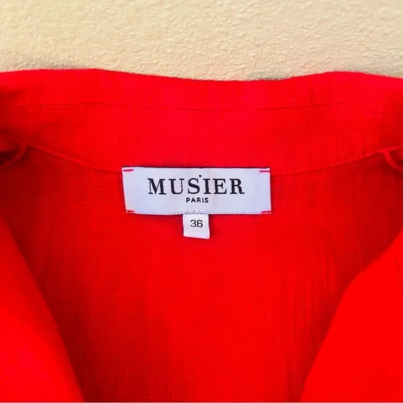 NWOT Musier Paris Laura Jumpsuit in Red 36 - Picture 4 of 10